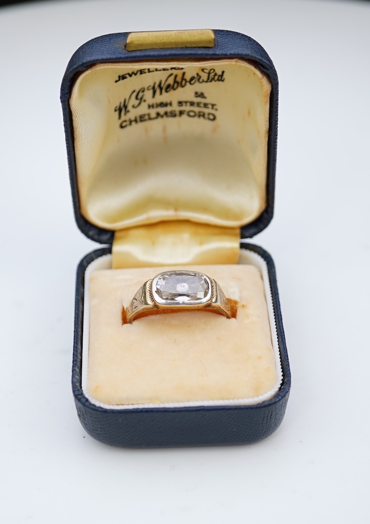 A rare Georgian/early Victorian diamond ring, first half 19th century